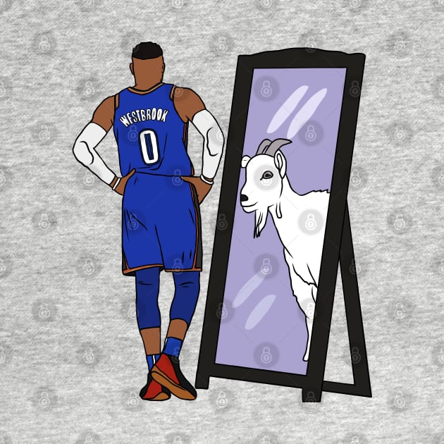 Russell Westbrook Mirror GOAT (Oklahoma City) by rattraptees